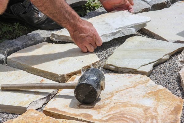 Stone Sidewalk Installation in Rancho Cucamonga